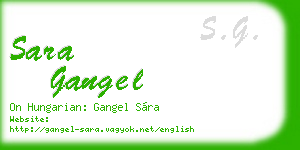 sara gangel business card