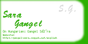 sara gangel business card